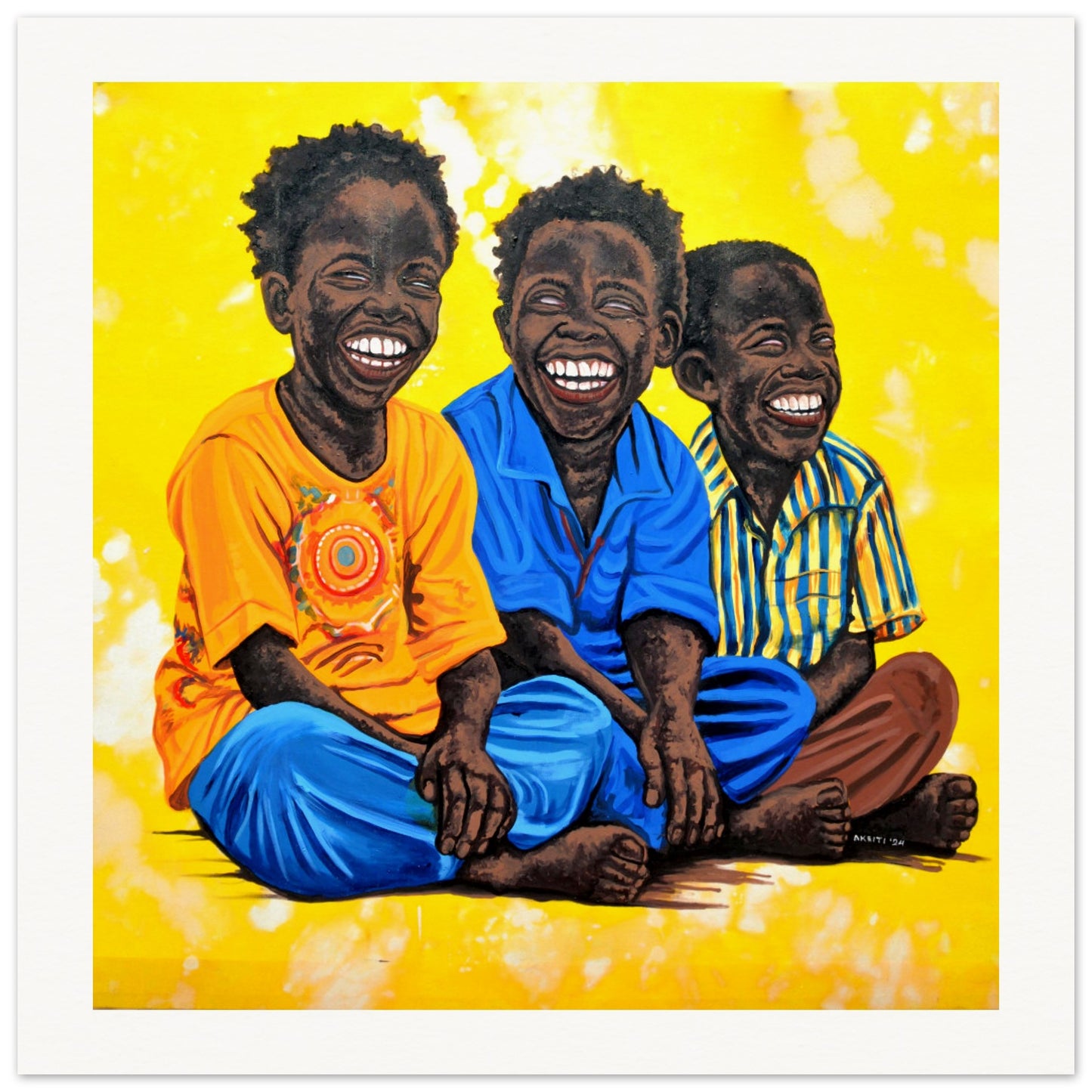 high-quality art print of Three Boys by Charity Aketi , small-sized wall art